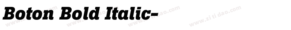 Boton Bold Italic字体转换